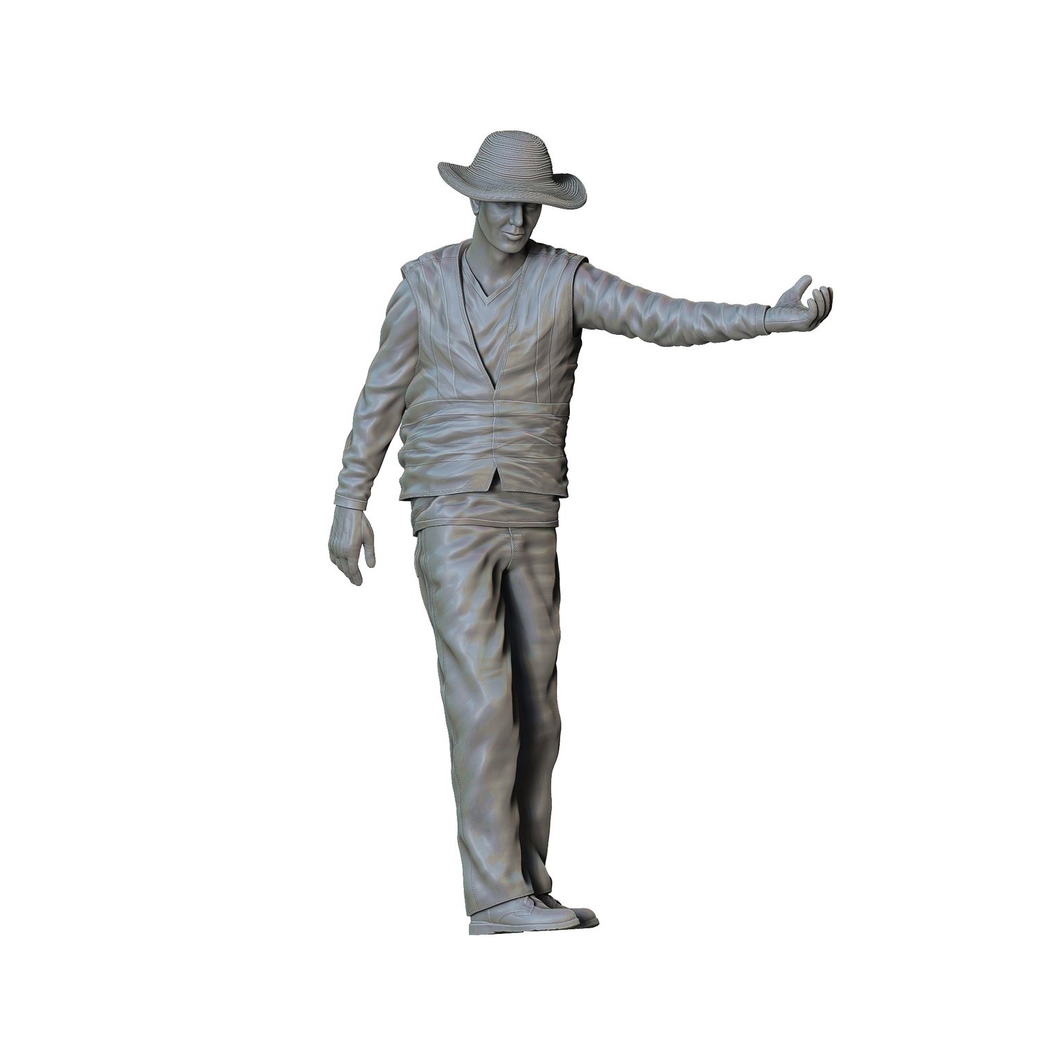 3dp Miniatures, N4 Railway track worker hanging onto a train