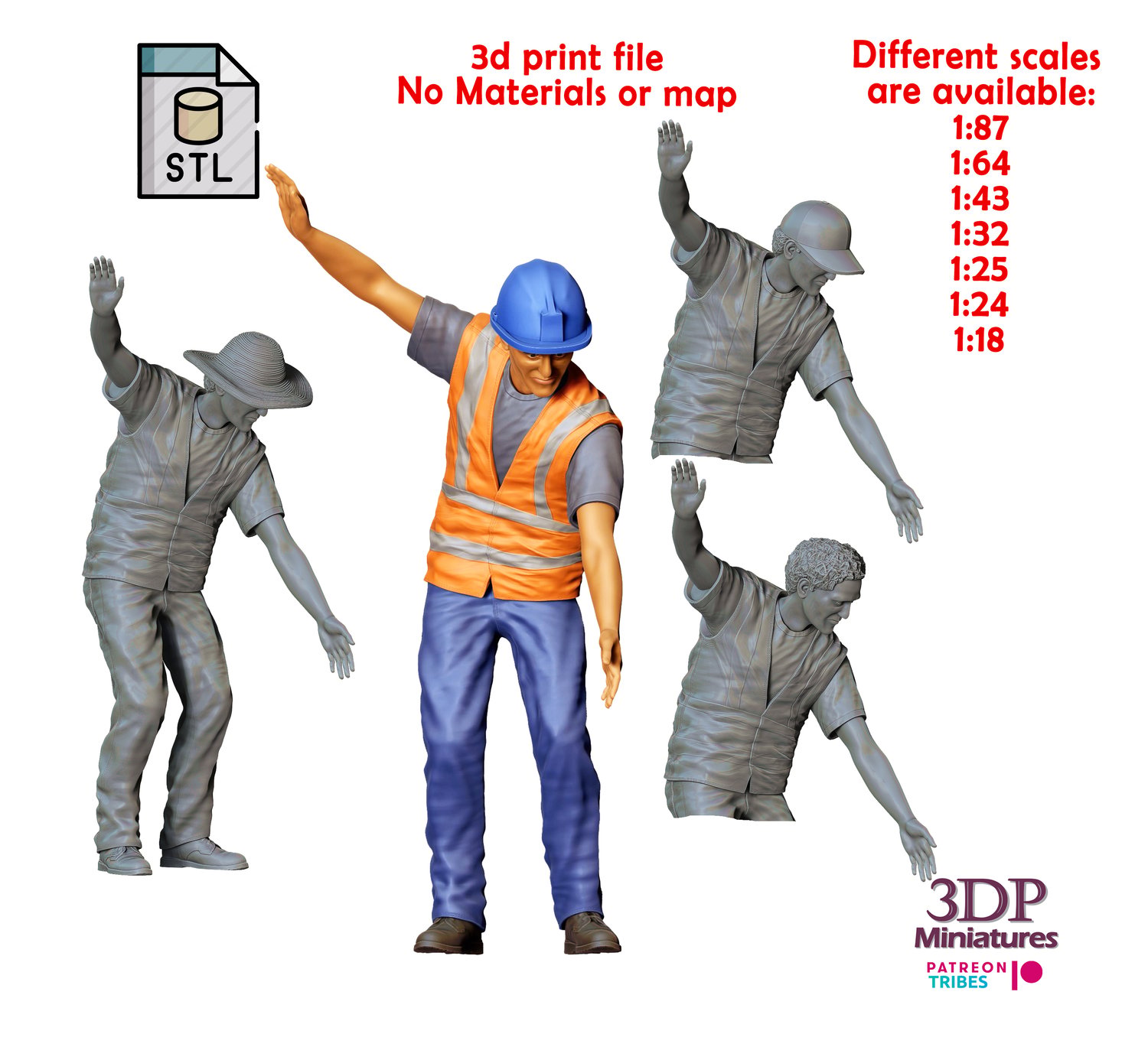 3dp Miniatures, N5 Railway track worker