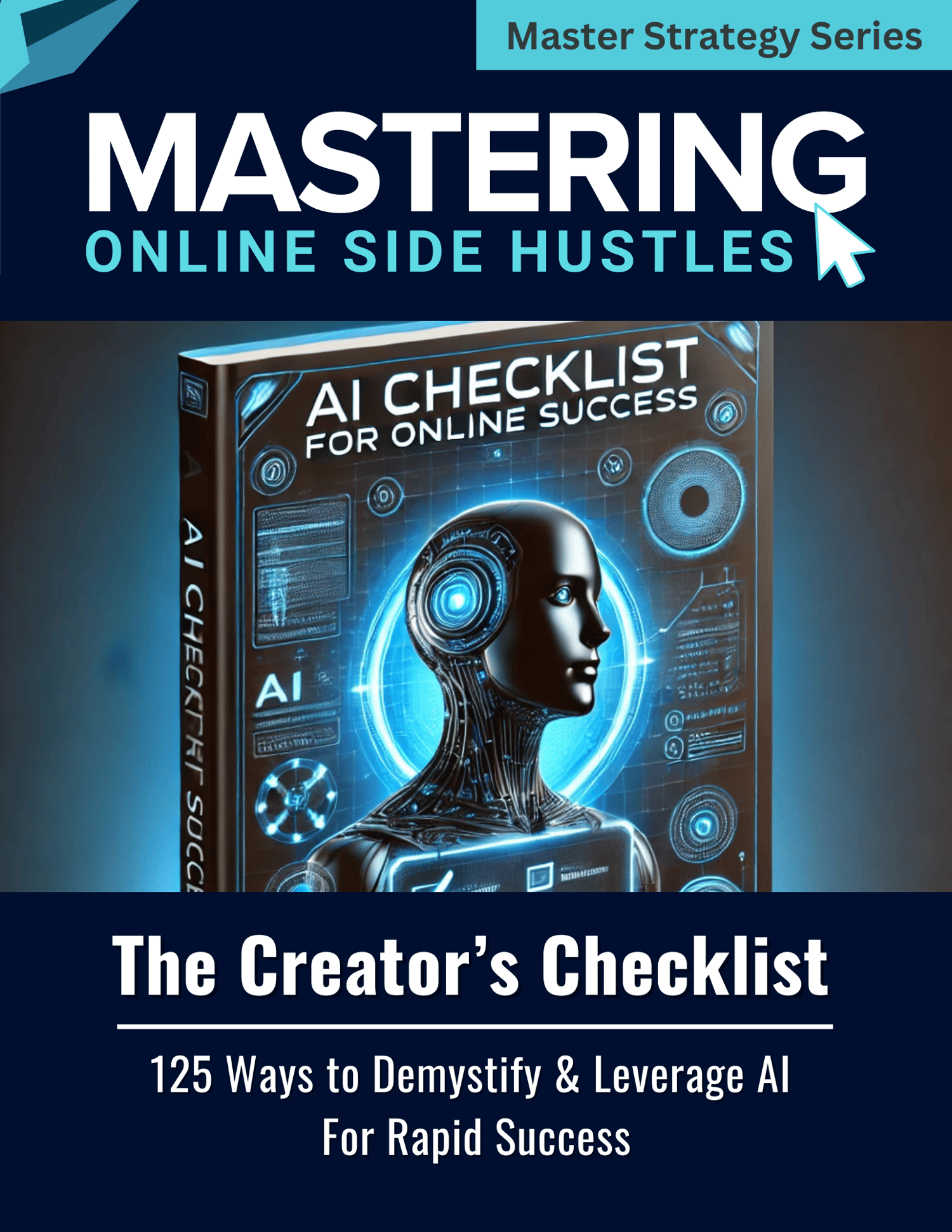 Checklist cover for 125 Ways to Demystify and Use AI – a creator-focused productivity guide.