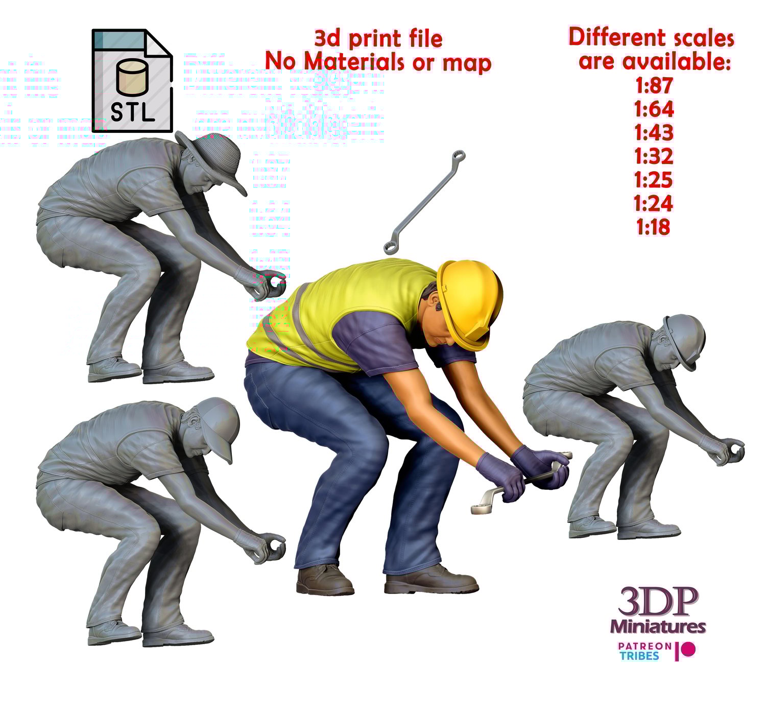 3dp Miniatures, N7 Railway Track Worker