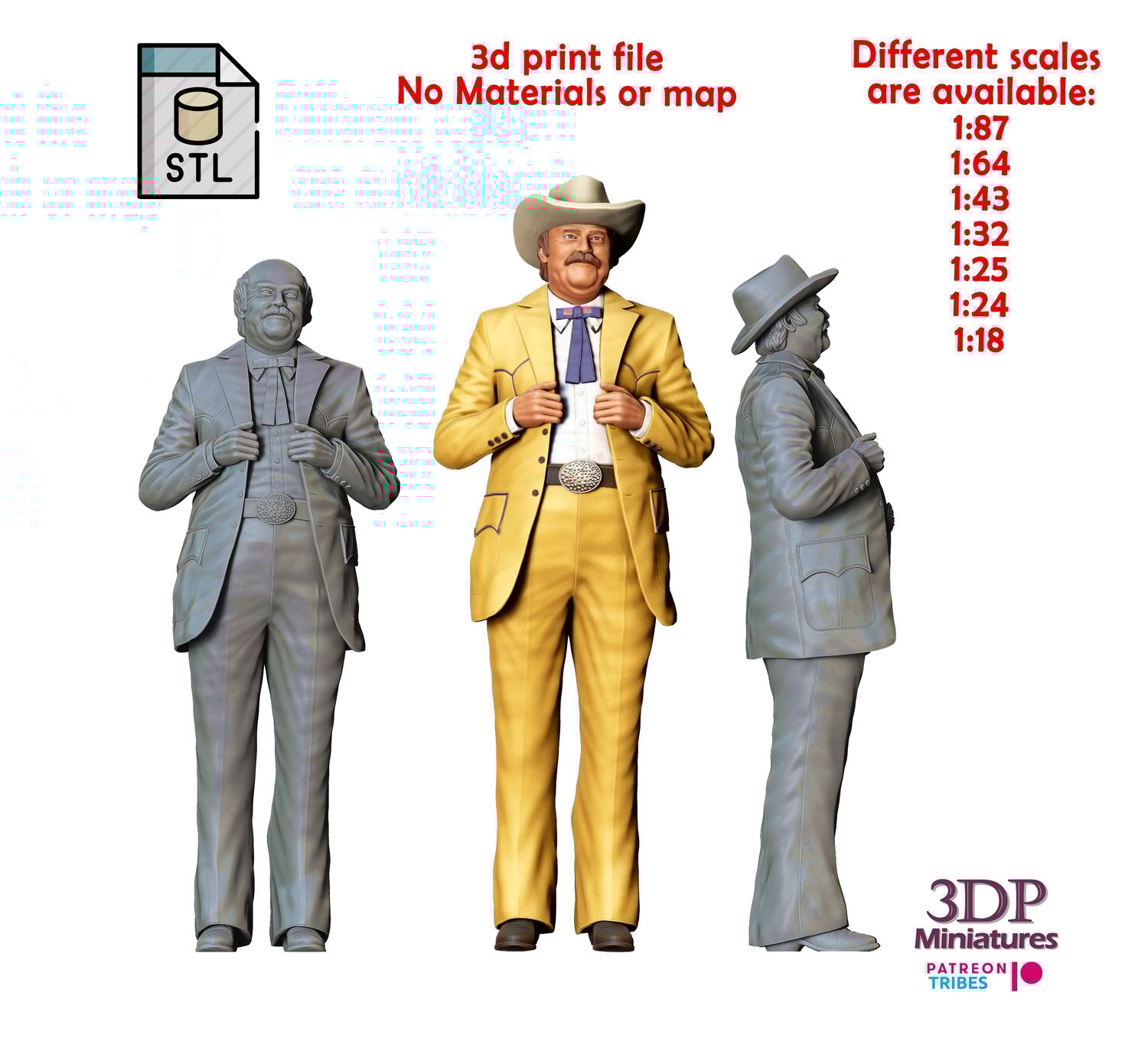 3dp Miniatures, Big Enos Smokey and the Bandit