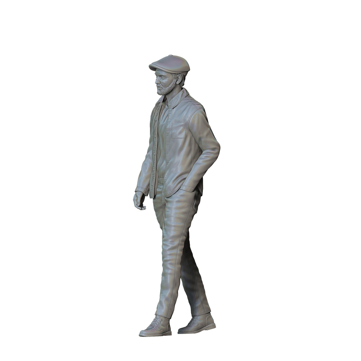 3dp Miniatures, N1 Man walking