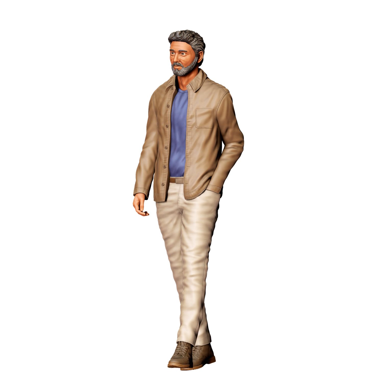 3dp Miniatures, N1 Man walking