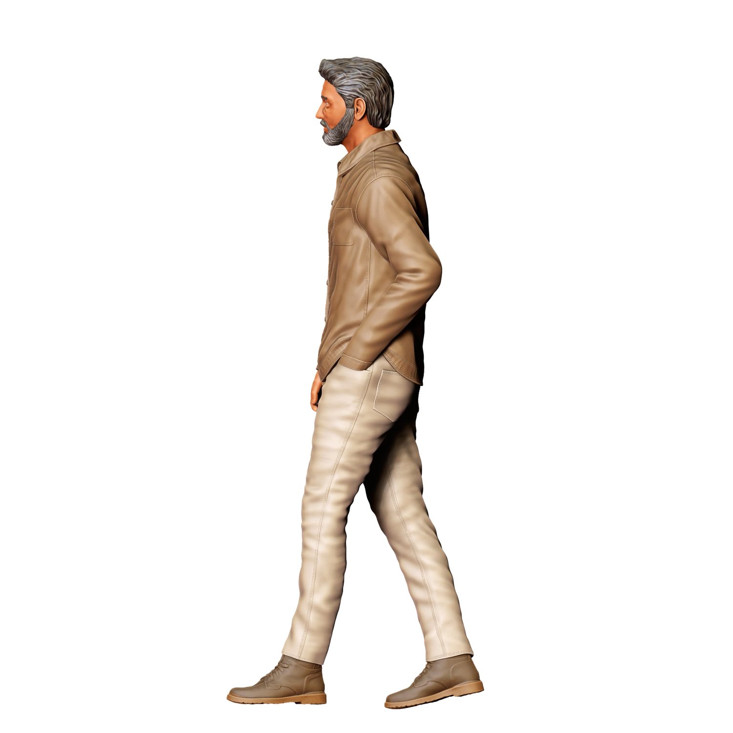 3dp Miniatures, N1 Man walking