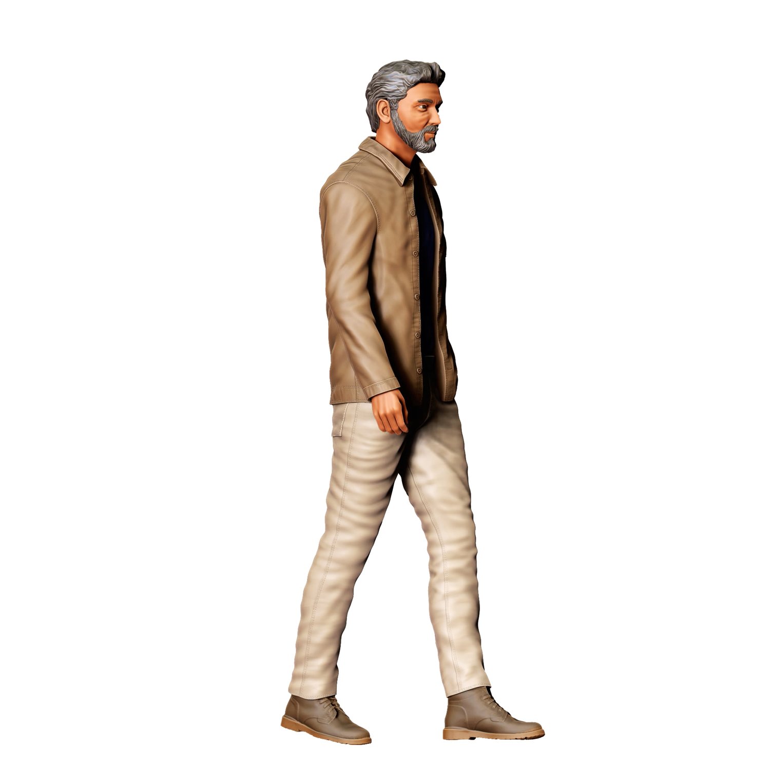 3dp Miniatures, N1 Man walking