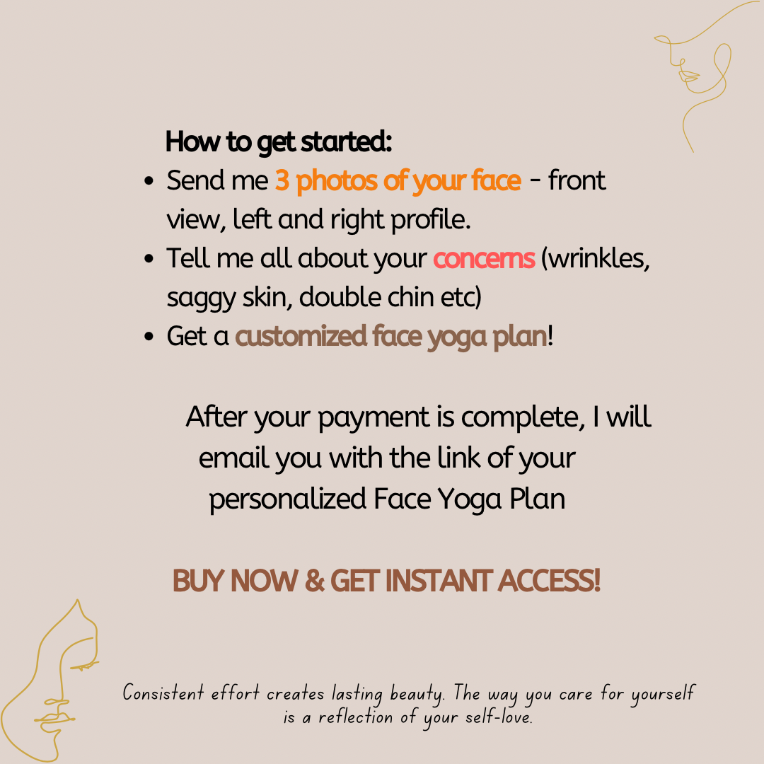 Personalized Face Yoga Plan – Custom Facial Exercises for Anti-Aging, Wrinkle Reduction, and Natural Face Lifting