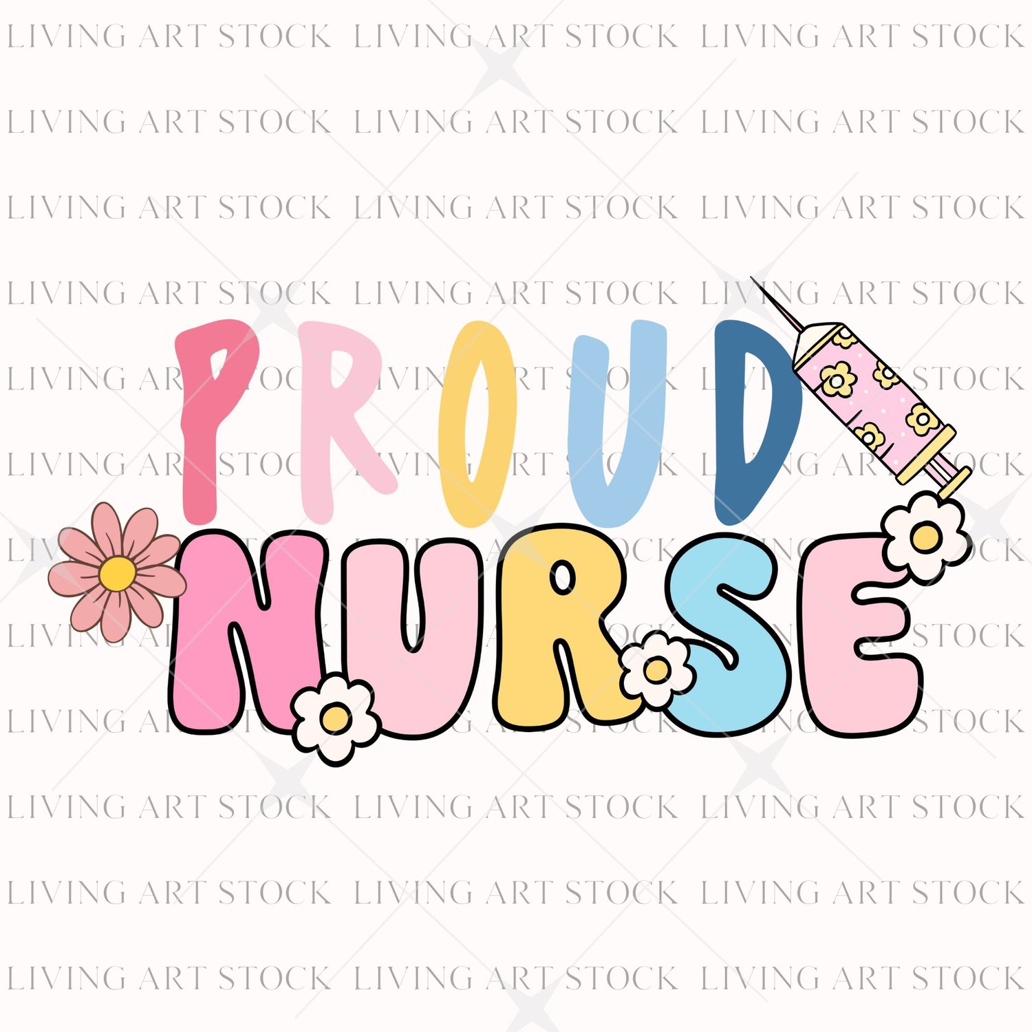 Proud nurse transparent PNG design for stickers, sublimation and stationery printing