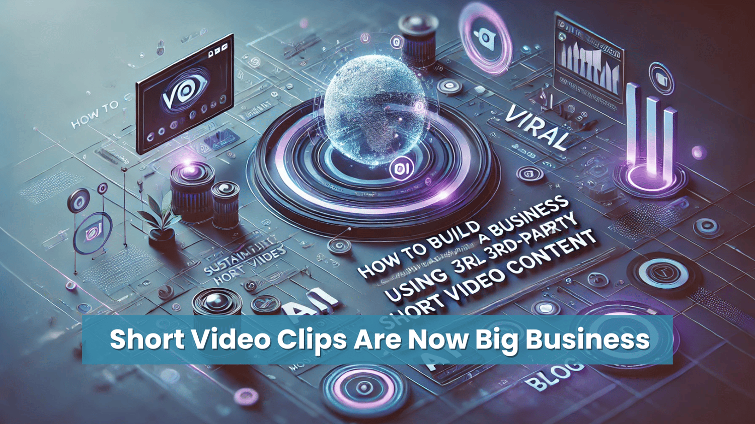 MOSH blog graphic showing viral short video clips, AI integration, and monetization strategies for content creators