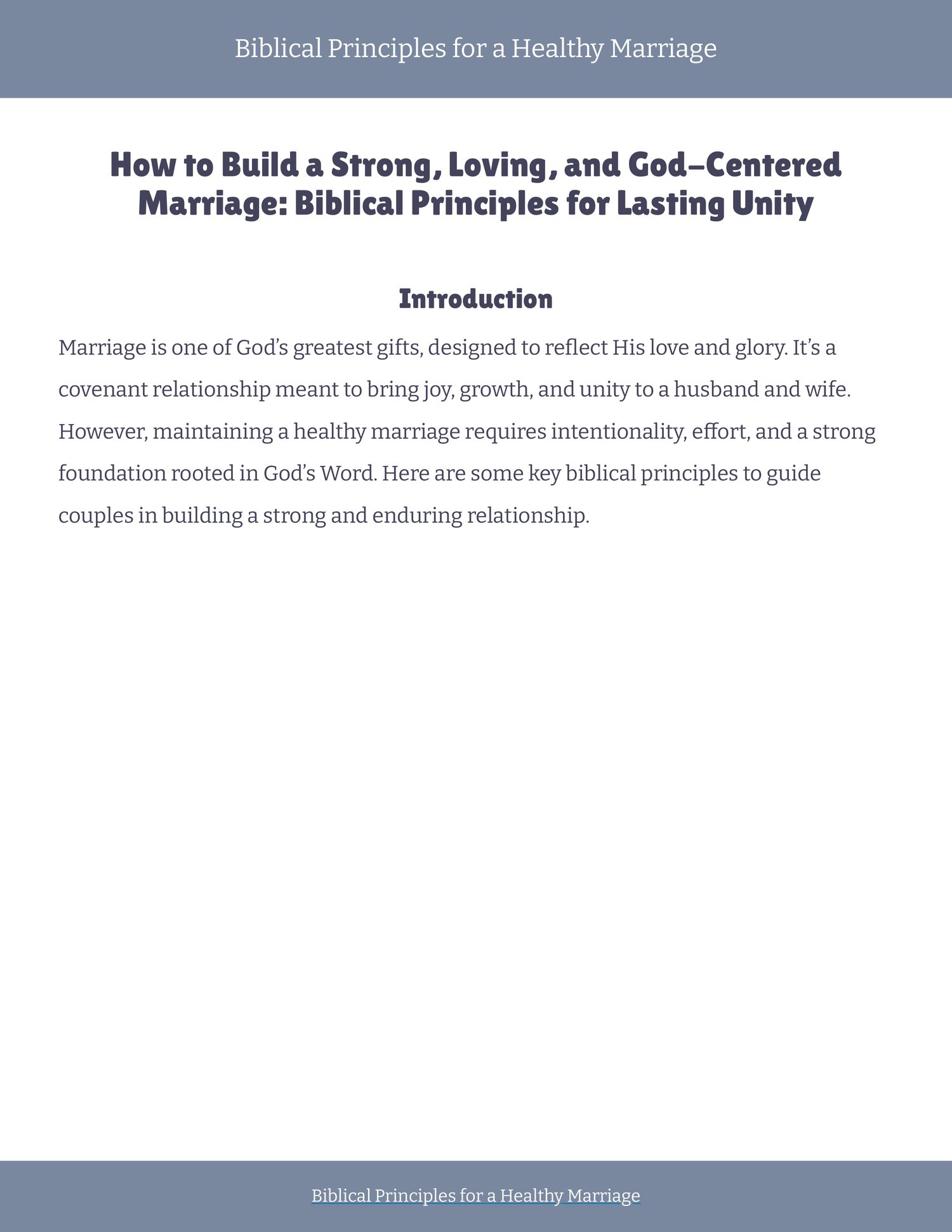 Biblical Principles for a Healthy Marriage - Book - Personal and ...