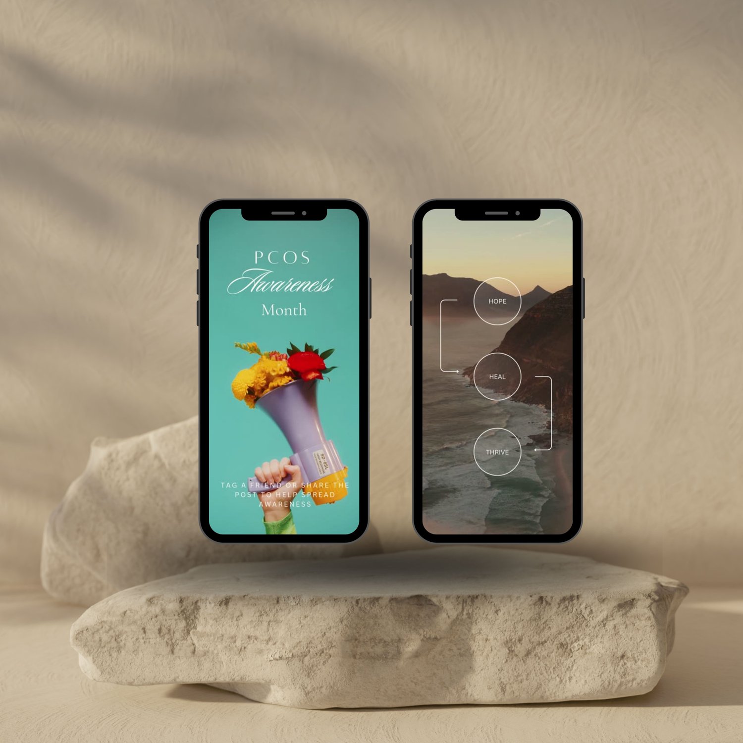 PCOS-focused Instagram reel templates for hormone health educators, wellness coaches, and content creators. Ready-to-post digital reels designed to save time and support consistent PCOS awareness content creation.