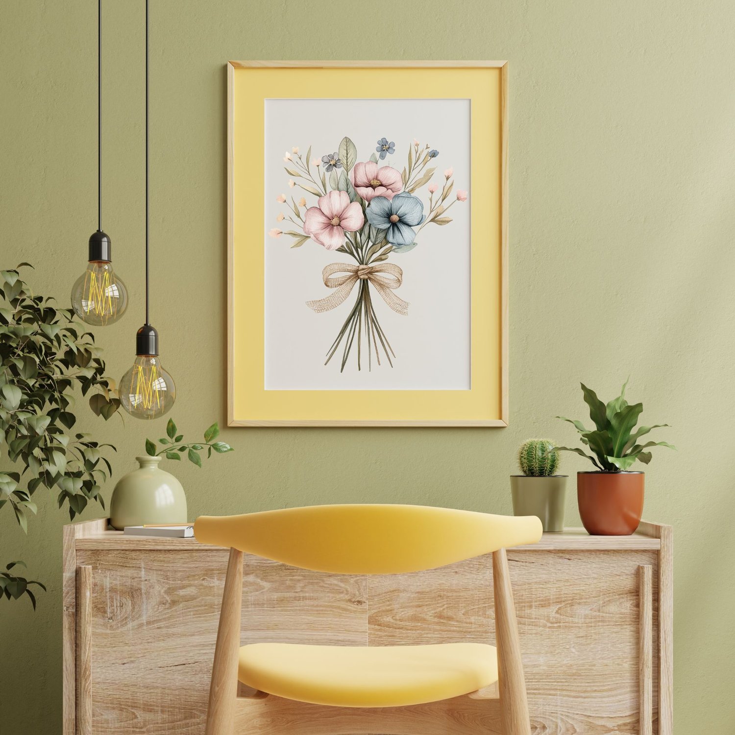 Watercolor Muted Pastel Bouquet Clipart – 12 PNG Images