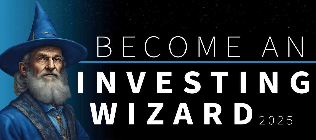 Cover of ‘Become an Investing Wizard’ — our flagship digital course teaching beginners how to invest, build wealth, and grow their money with confidence