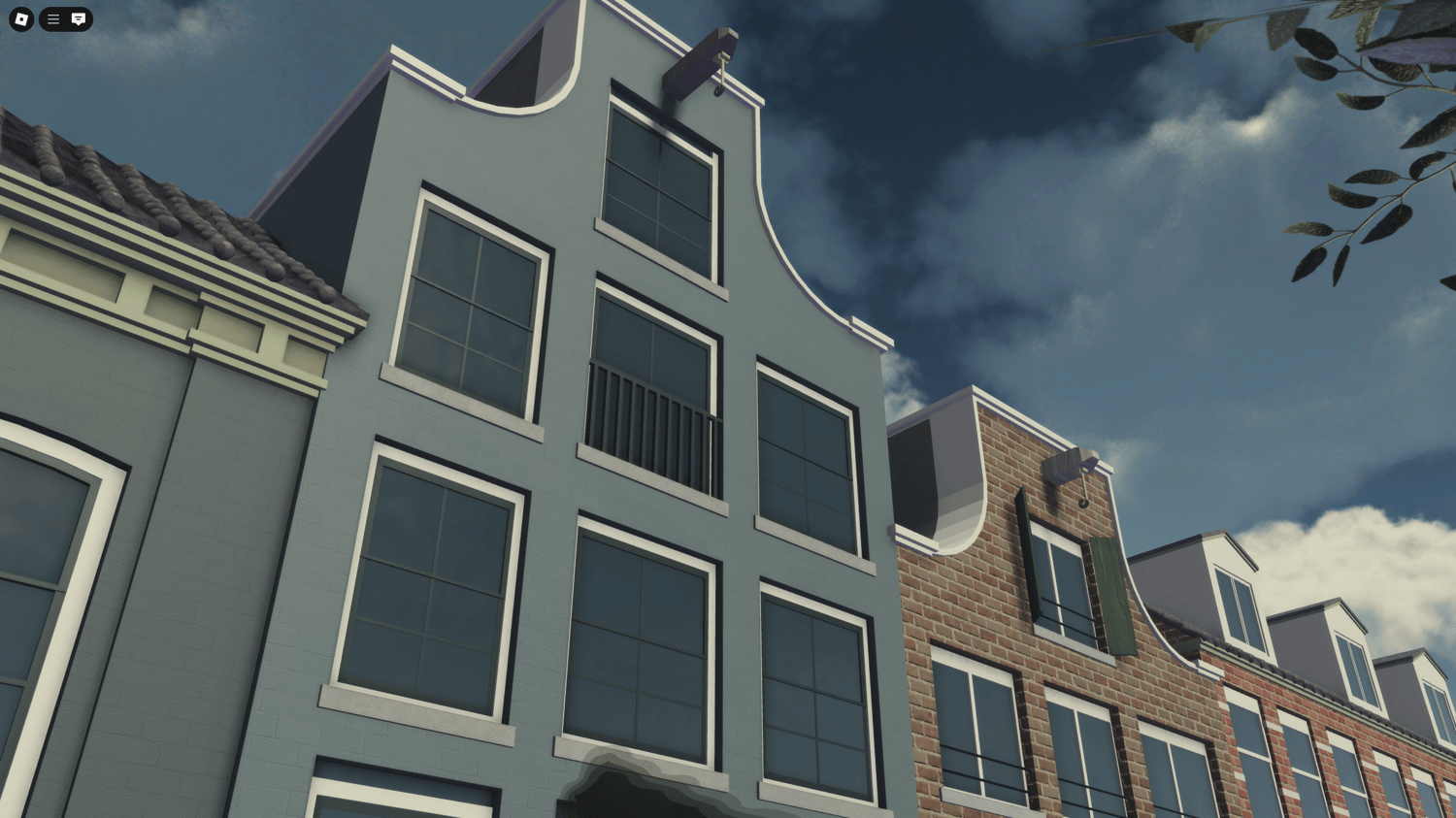 Players interacting inside a recreated Dutch café within the Amsterdam-Inspired Urban Street Map, showcasing interior detailing.