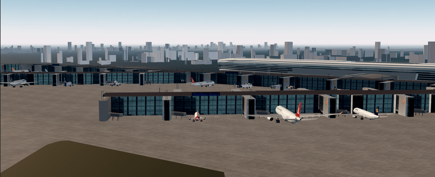 Optimized Frankfurt Airport scenery for Roblox Studio, ideal for flight simulation games.