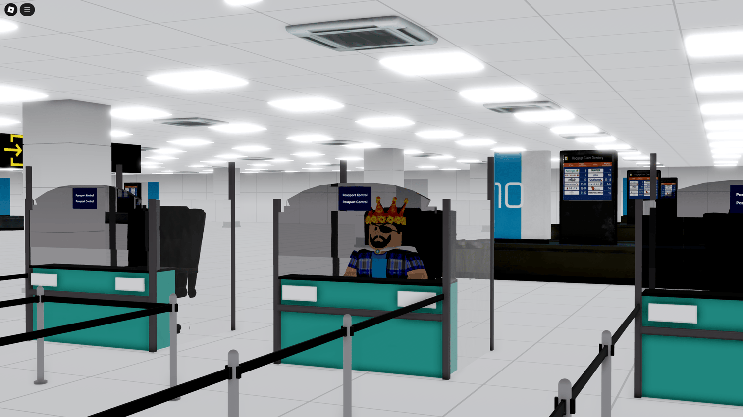 Highly detailed Frankfurt Airport taxiways, aprons, and aircraft parking areas in a Roblox map.