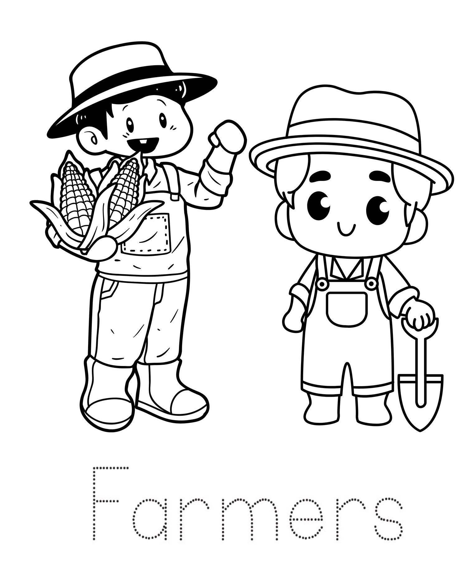Coloring Farmers pictures for kids