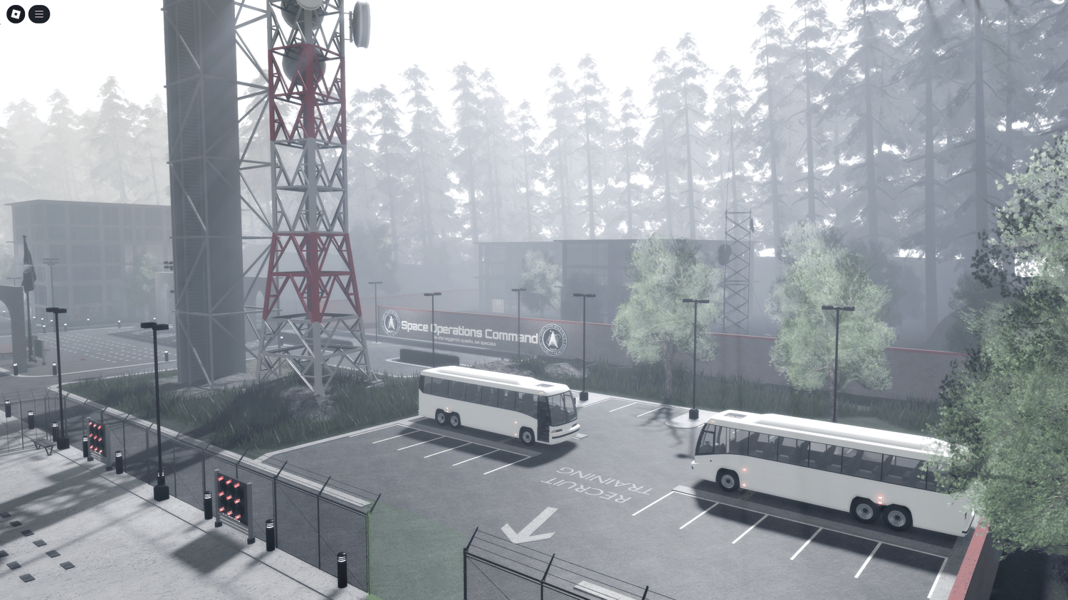 Fully interactive obstacle course for military training simulations in Roblox.