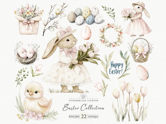 Easter Collection Watercolor Clipart