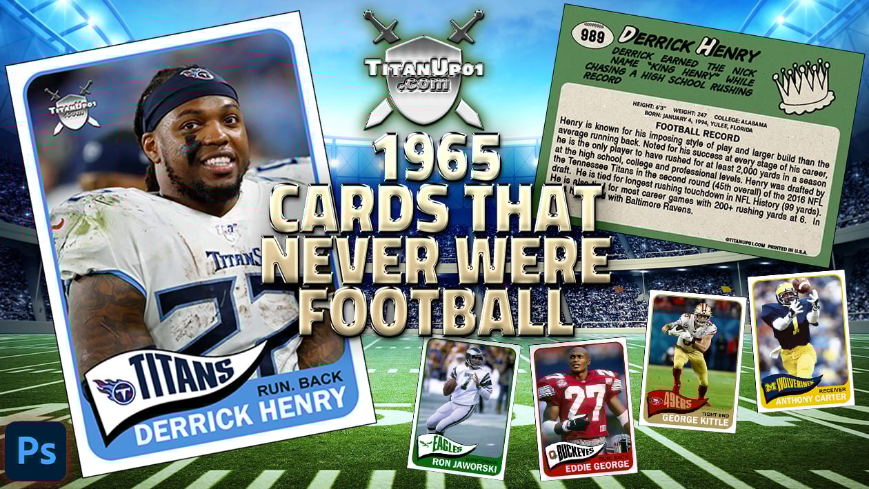 1965 Cards That Never Were Football Homage Photoshop PSD Templates