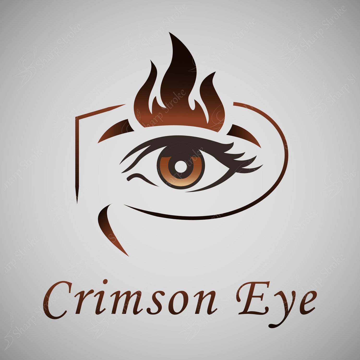 Flaming Crimson Eye Vector