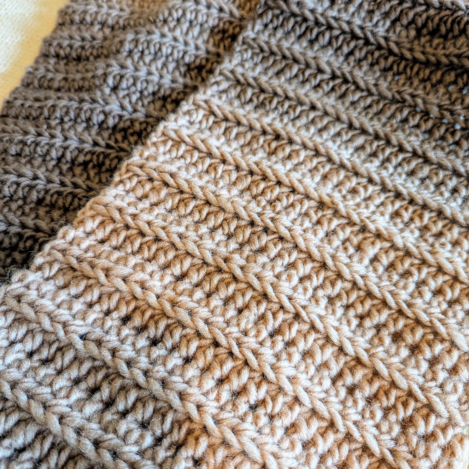 Rosewood Scarf Crochet Pattern close up