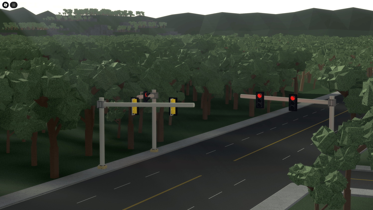 Fire station for emergency roleplay scenarios in Roblox.