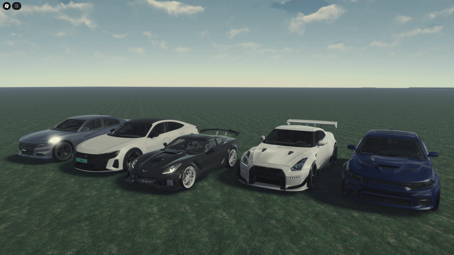 A lineup of five premium vehicles, showcasing sleek designs and high detail.
