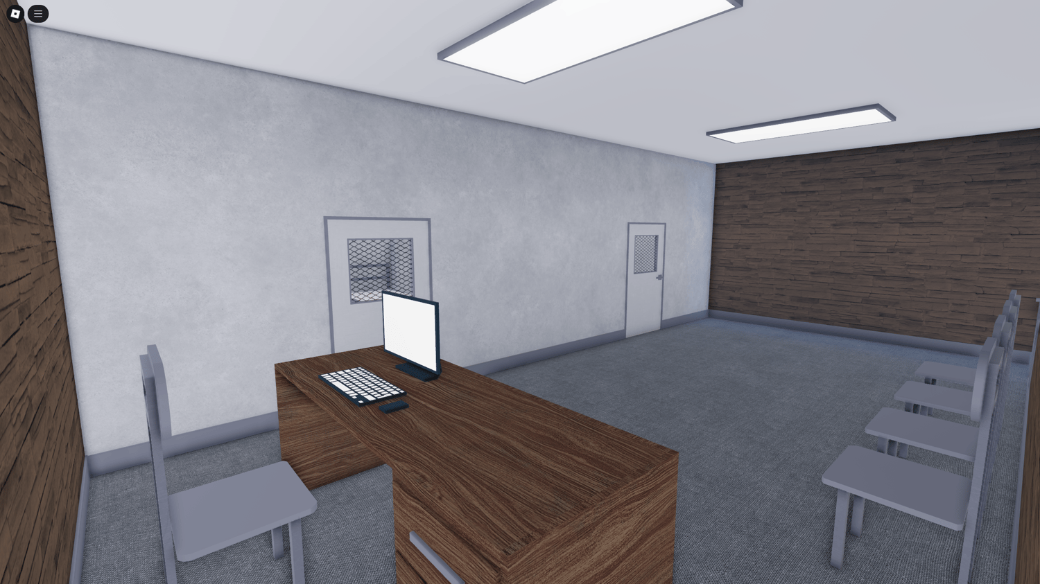 Spacious lounge area for officers to rest during shifts.