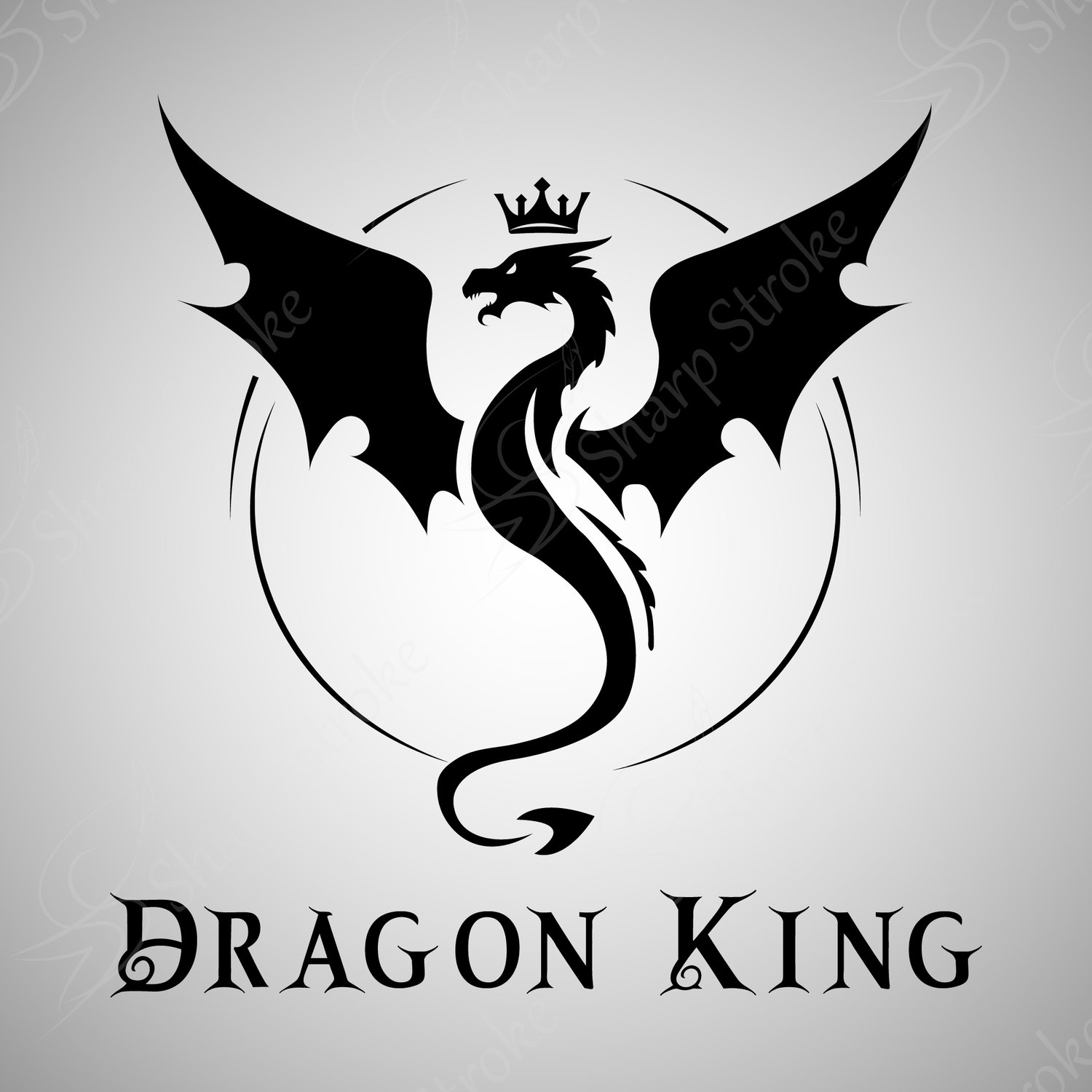 Crowned Dragon Vector