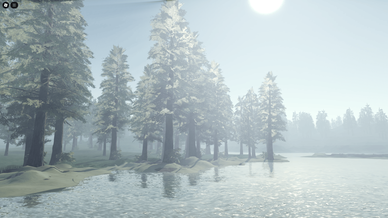 Realistic hillside terrain with small structures for immersive gameplay.