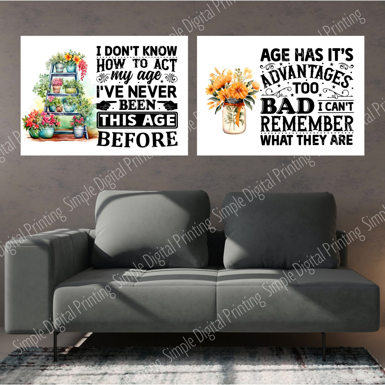 Grandparents, retired, retirement, old, grandmother, grandfather, grandma, grandpa, typography, quote, digital download, digital poster, room decor