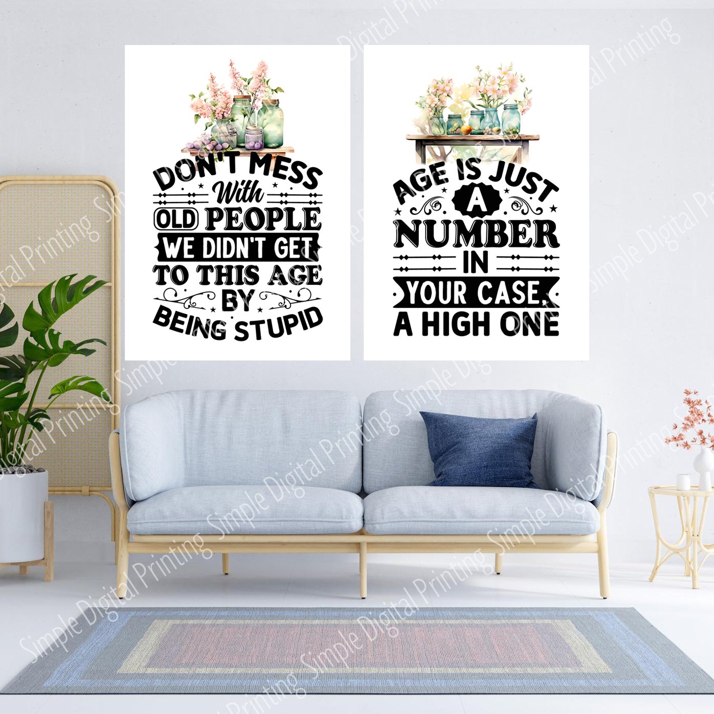 Grandparents, retired, retirement, old, grandmother, grandfather, grandma, grandpa, typography, quote, digital download, digital poster, room decor