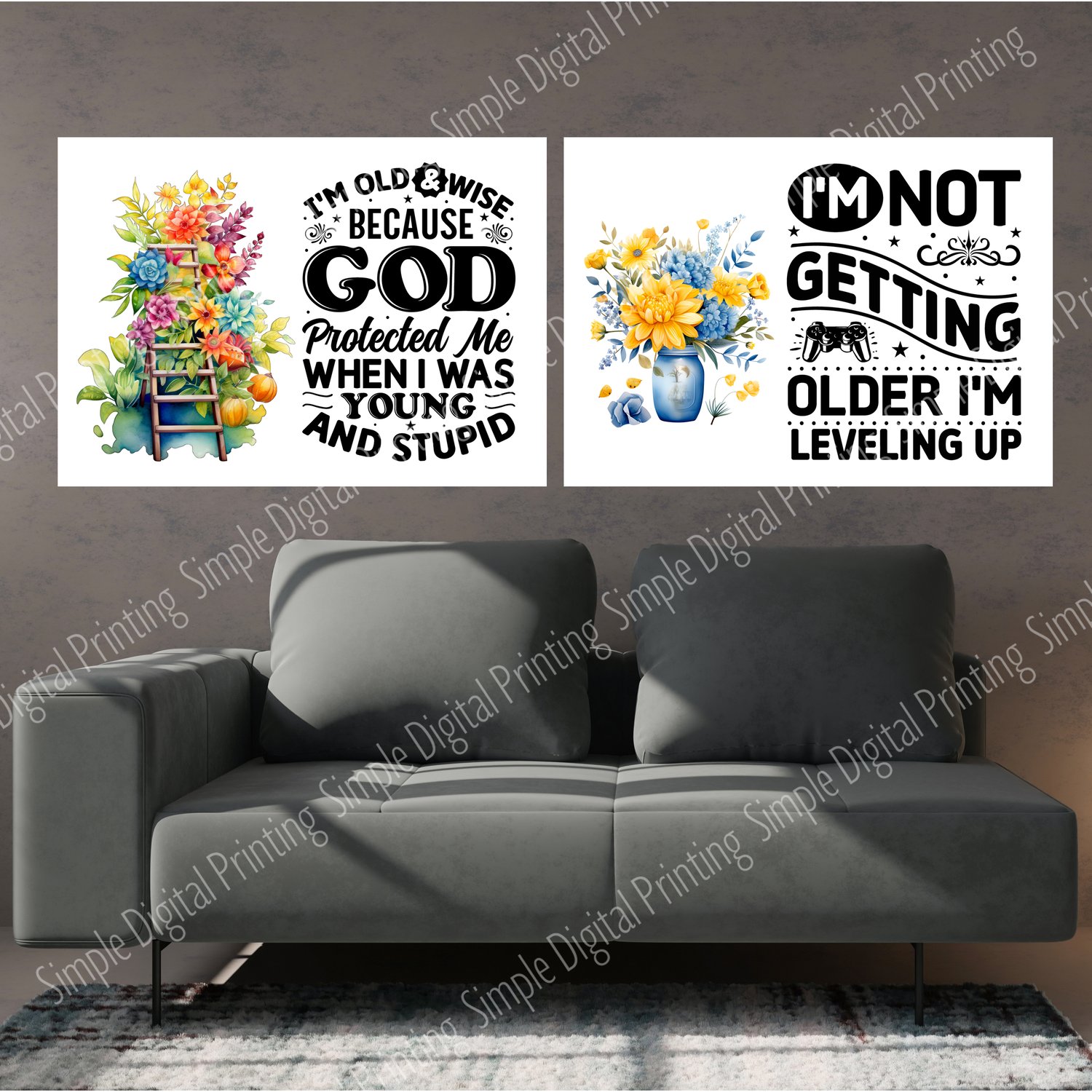 Grandparents, retired, retirement, old, grandmother, grandfather, grandma, grandpa, typography, quote, digital download, digital poster, room decor