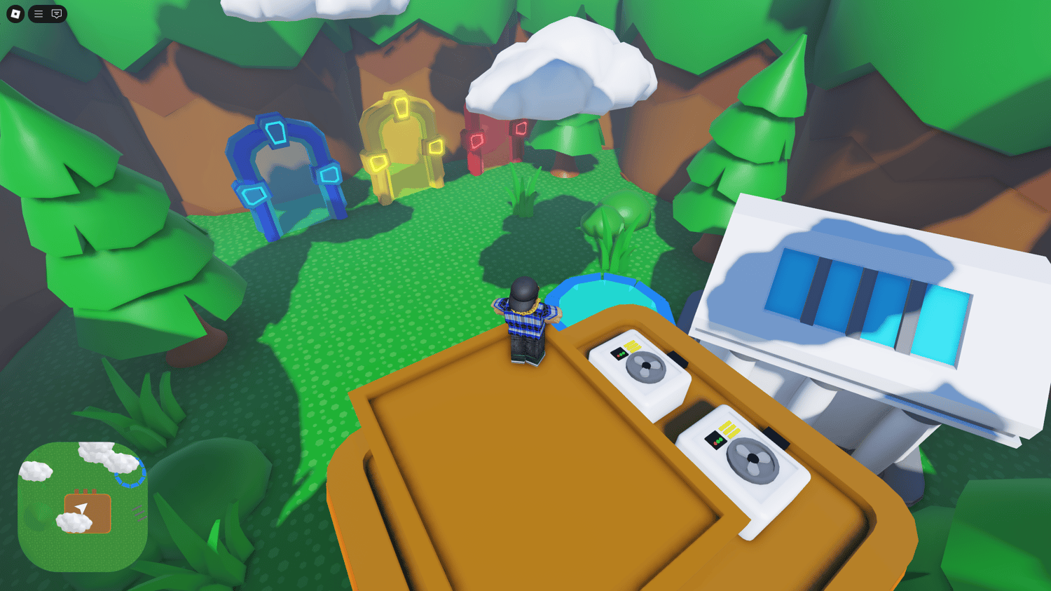 In-game minimap interface for Roblox with clean visual layout.