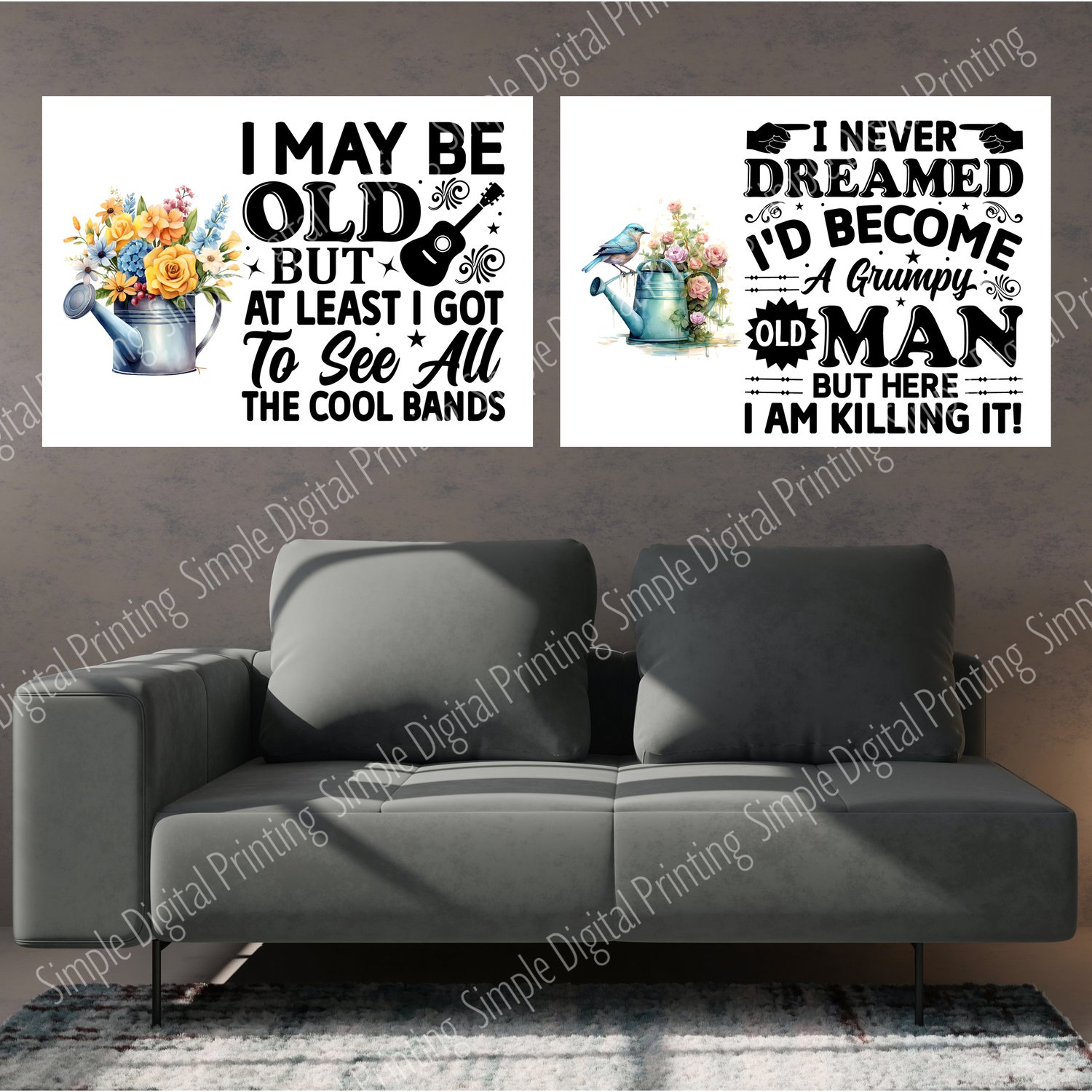 Grandparents, retired, retirement, old, grandmother, grandfather, grandma, grandpa, typography, quote, digital download, digital poster, room decor