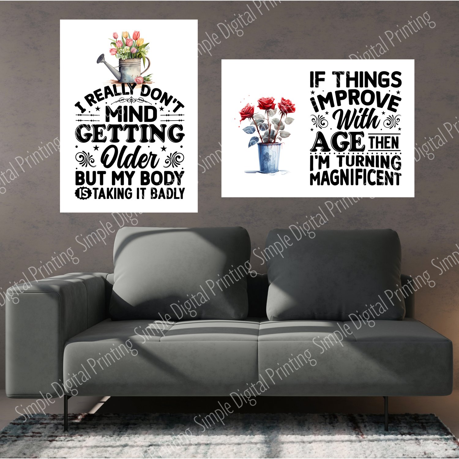 Grandparents, retired, retirement, old, grandmother, grandfather, grandma, grandpa, typography, quote, digital download, digital poster, room decor