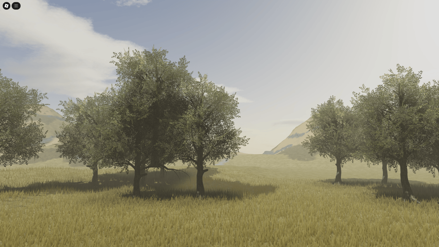 Top-down view of the full Crusader map template with natural scenery