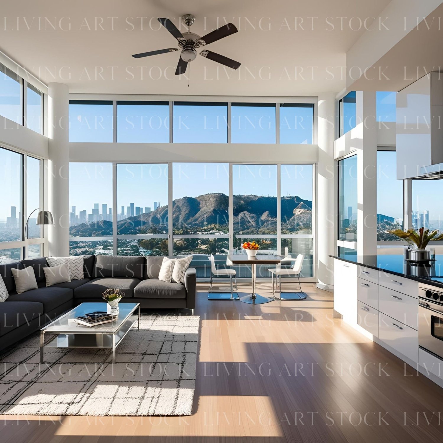 Los Angeles style luxury apartments, stock image
