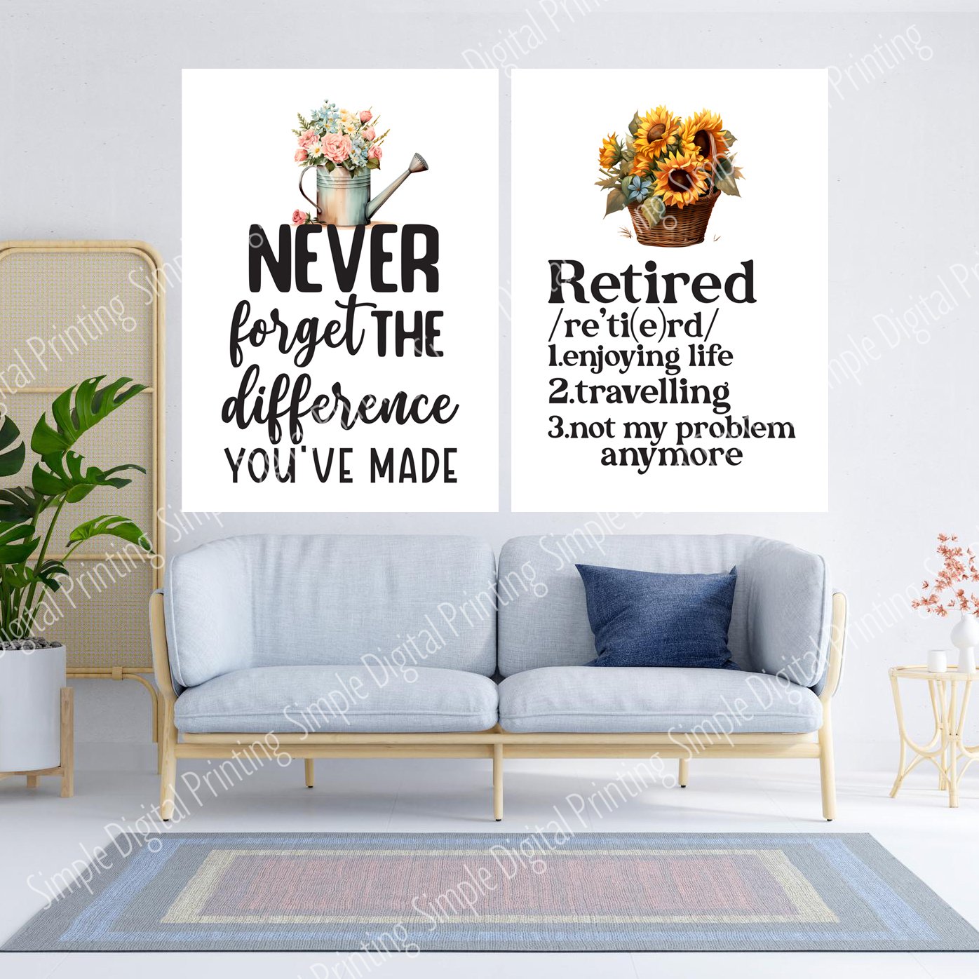Grandparents, retired, retirement, old, grandmother, grandfather, grandma, grandpa, typography, quote, digital download, digital poster, room decor