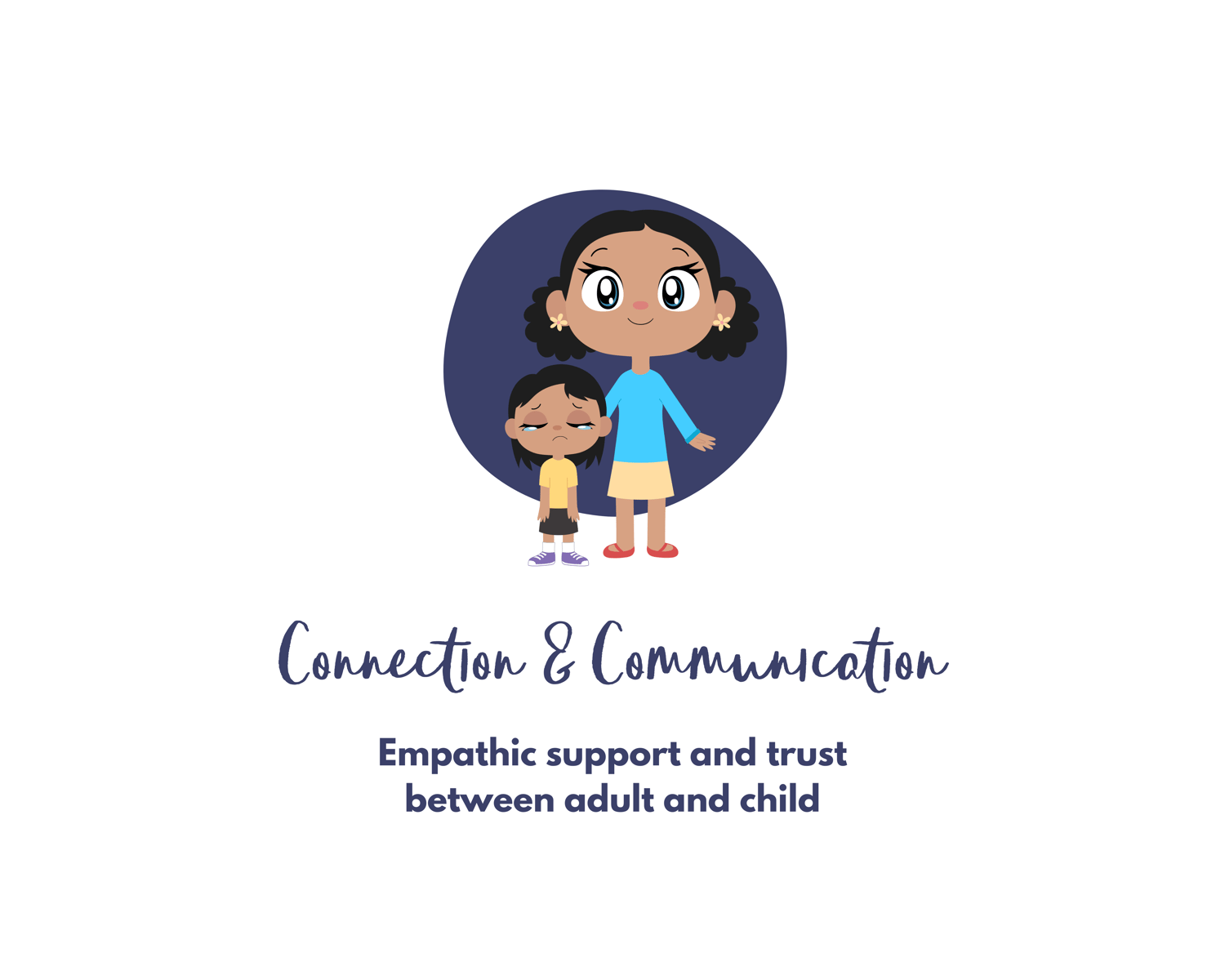 parent teacher supporting and validating a child with their big feelings