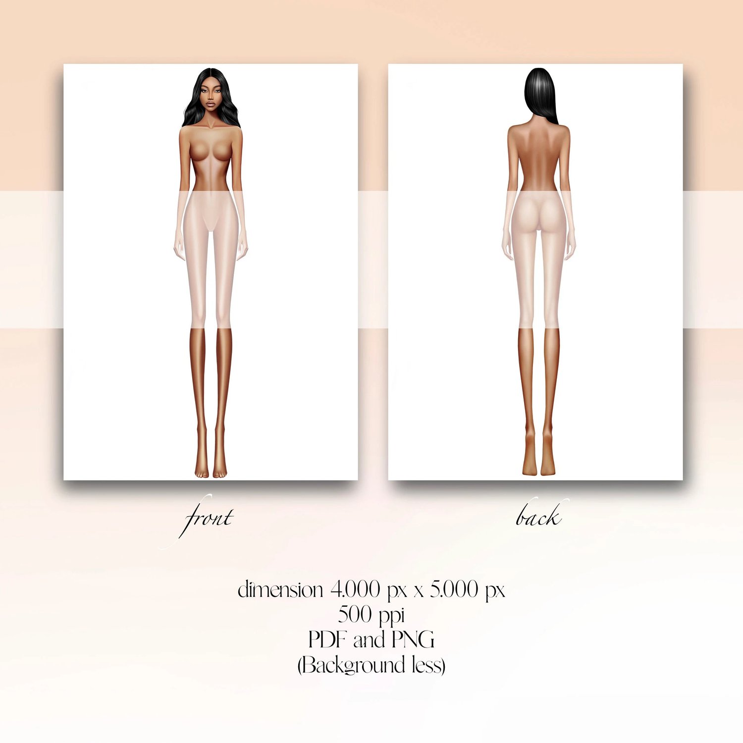 Croquis Template Women Fashion figure for digital illustration ...