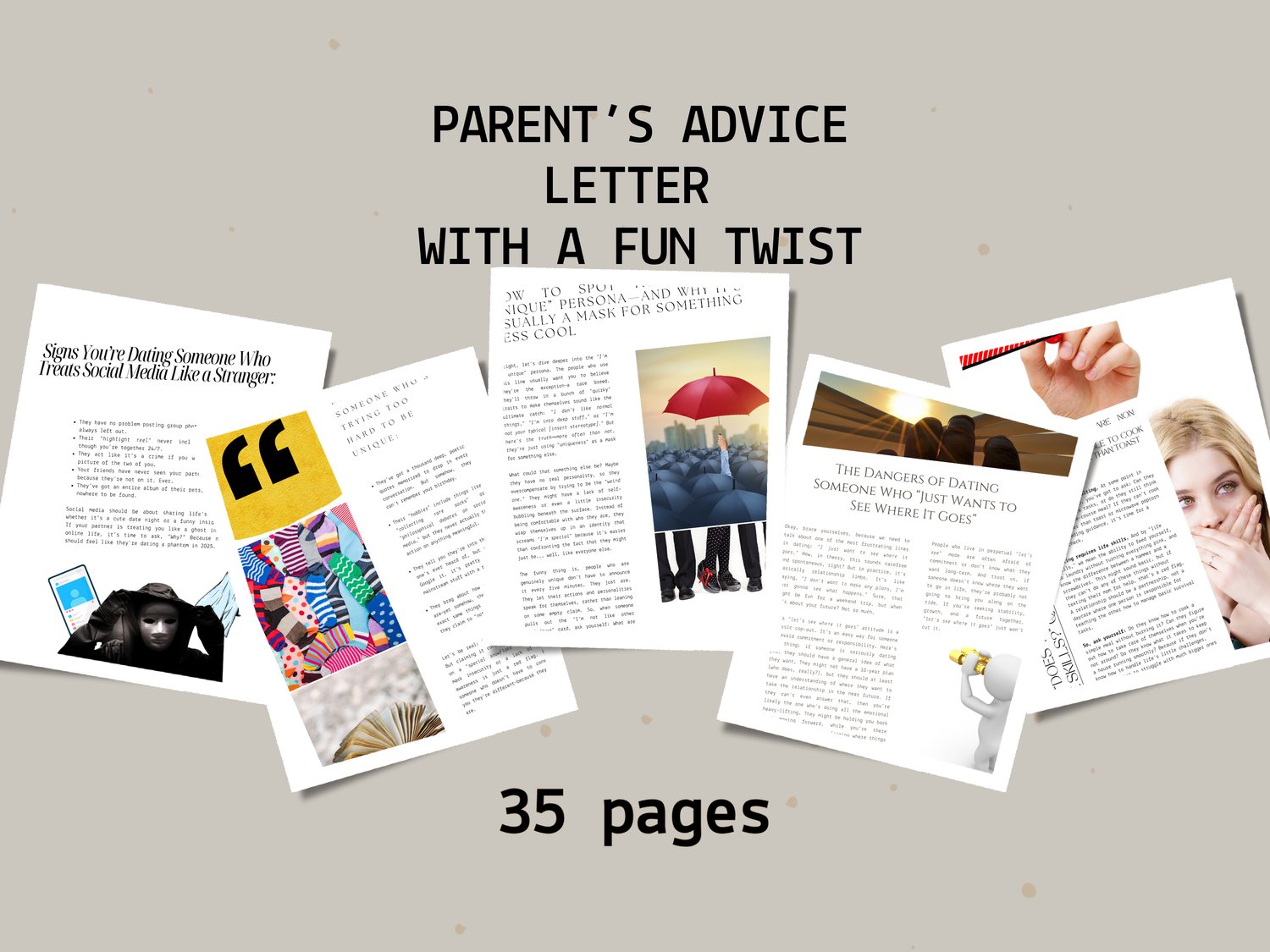 35 pages Parent's advice ebook
