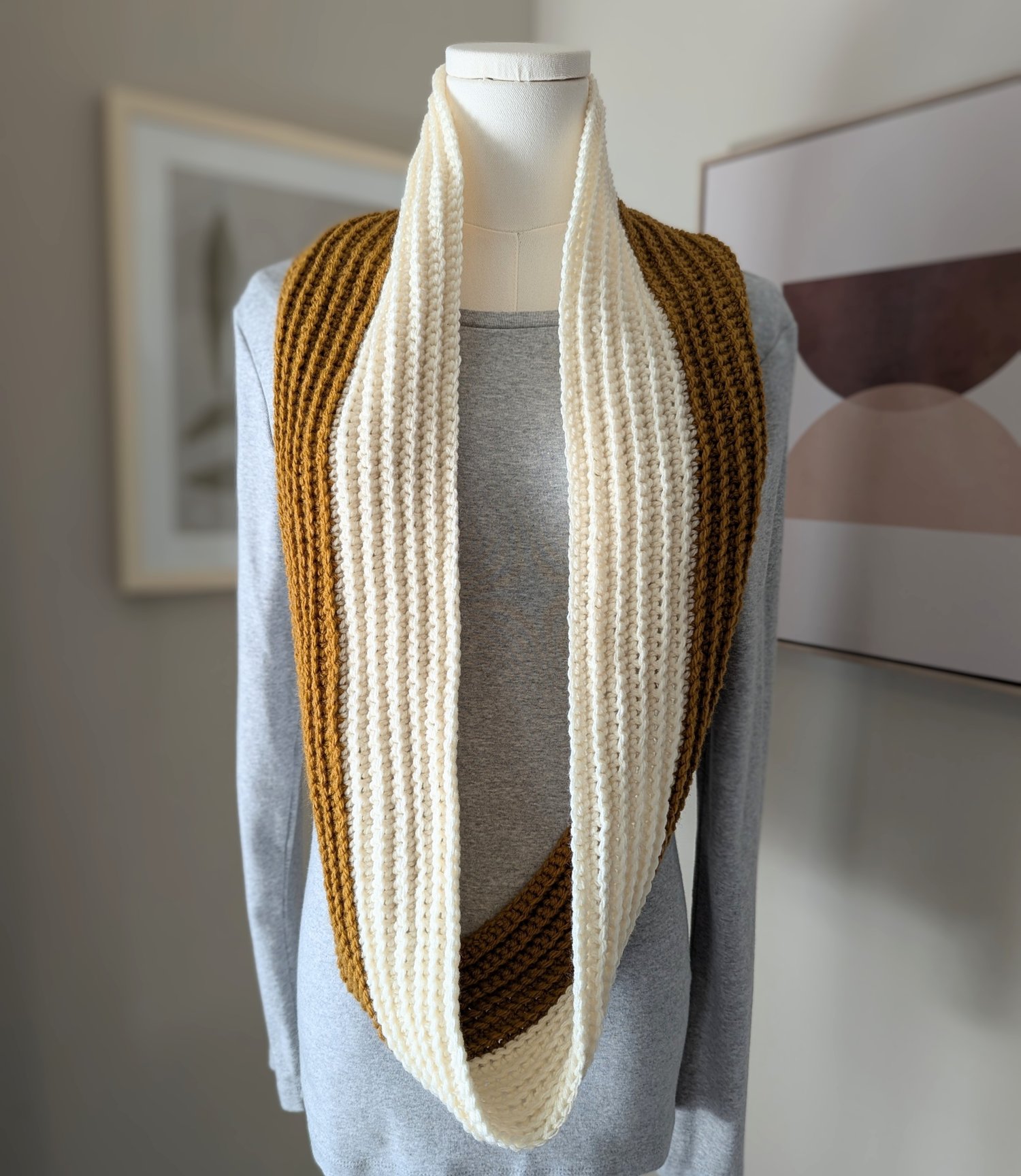 Easy Infinity Scarf Crochet Pattern full length