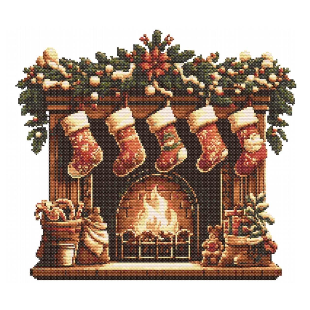 HOMELY CHRISTMAS Cross Stitch Pattern Chart by Welovit Cross Stitch
