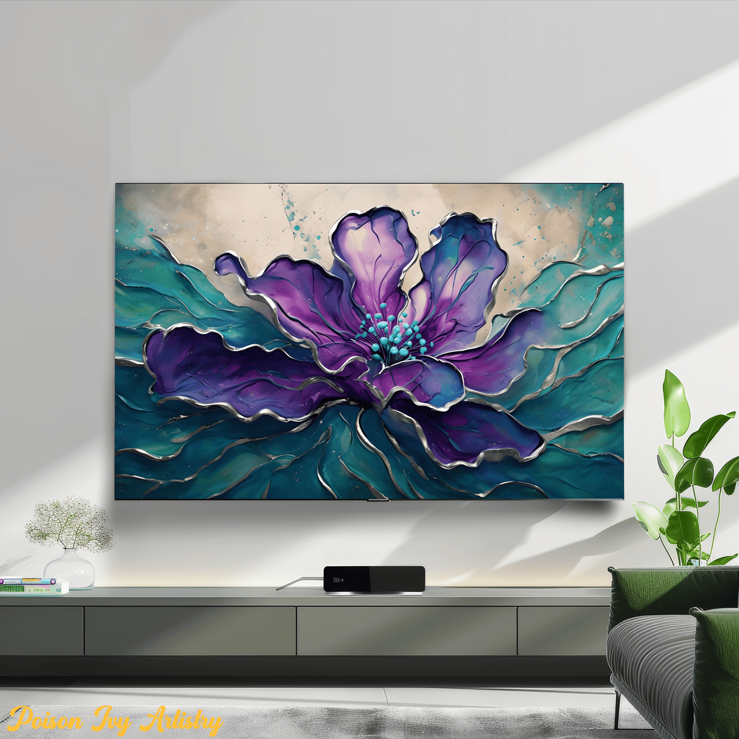 Ethereal Flow: A 12-Piece Alcohol Ink Art Series for the Samsung FrameTV