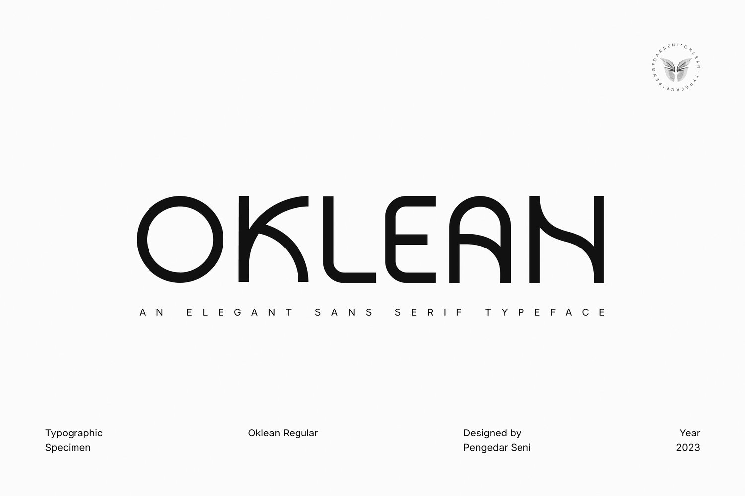 Oklean V1 font preview – clean modern sans serif for logo and branding design
