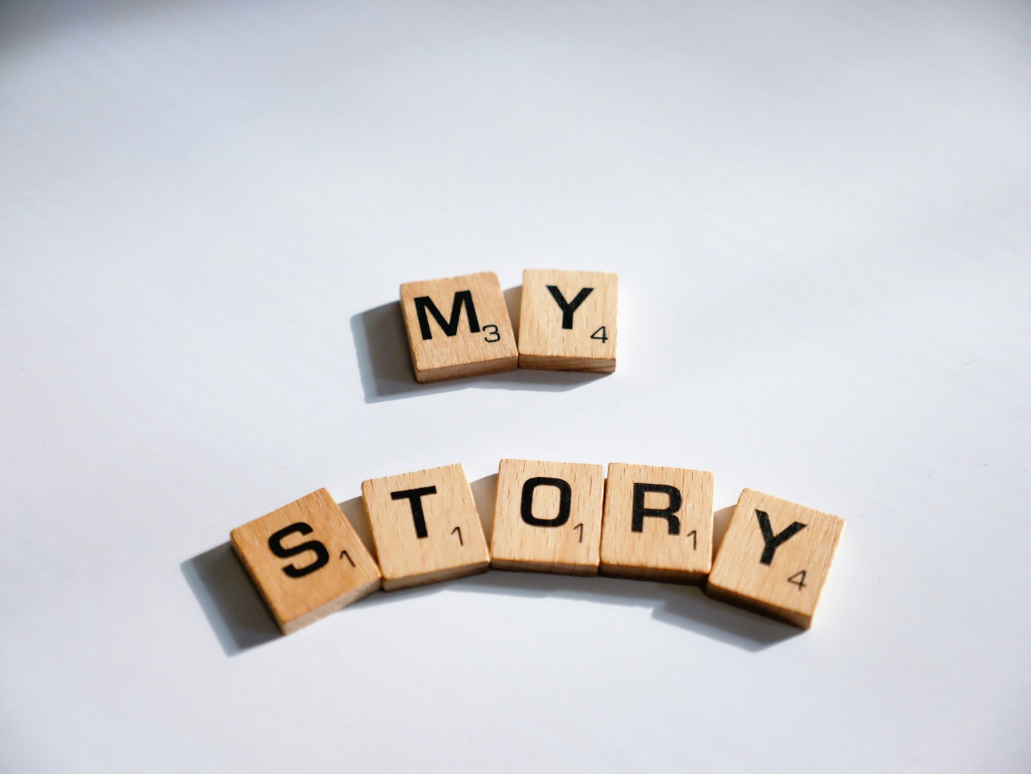 my story in scrabble letters