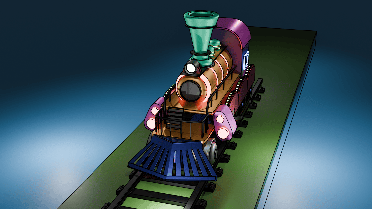 Train low poly 3D