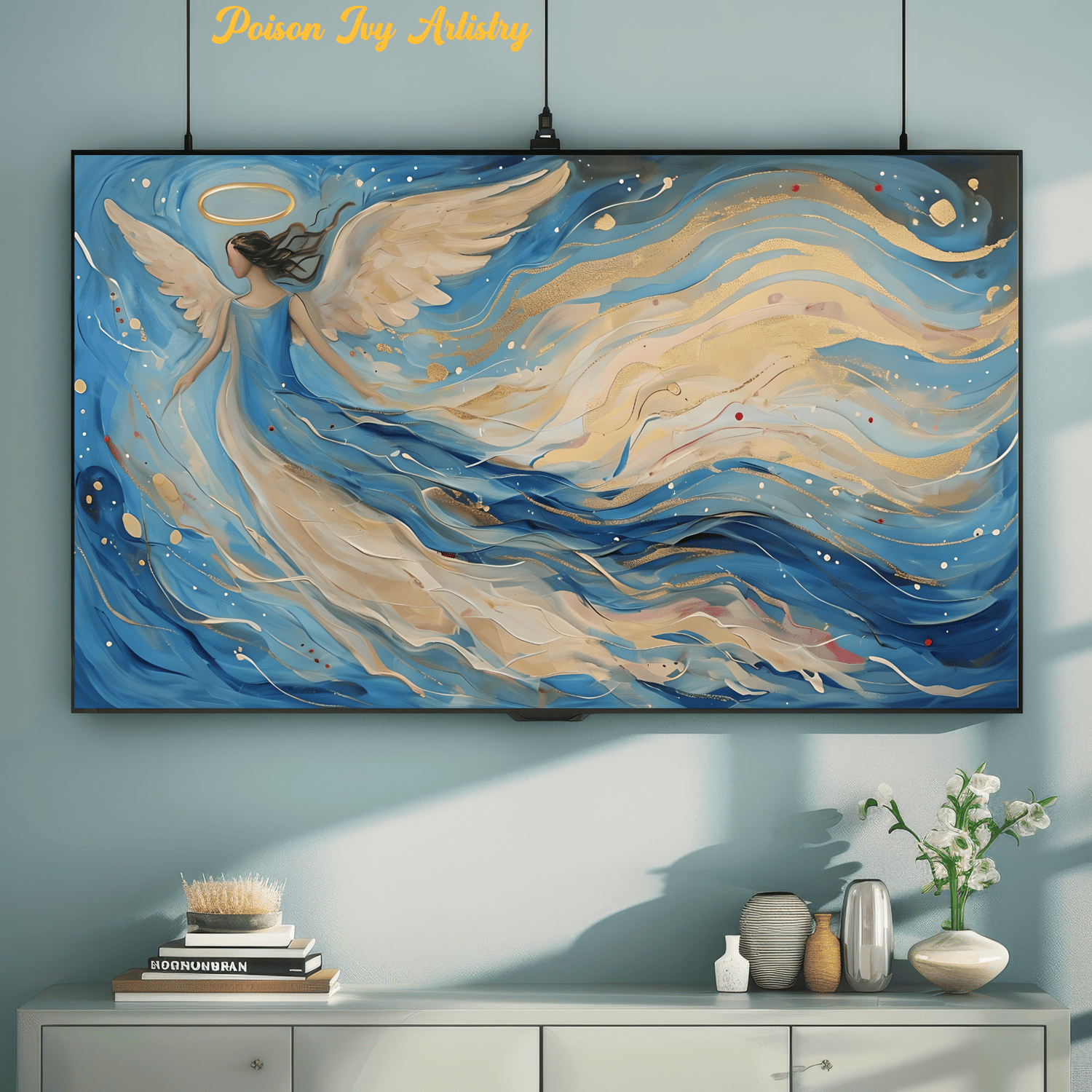 Celestial Grace: A 12-Piece Angel Art Collection for the Samsung Frame TV
