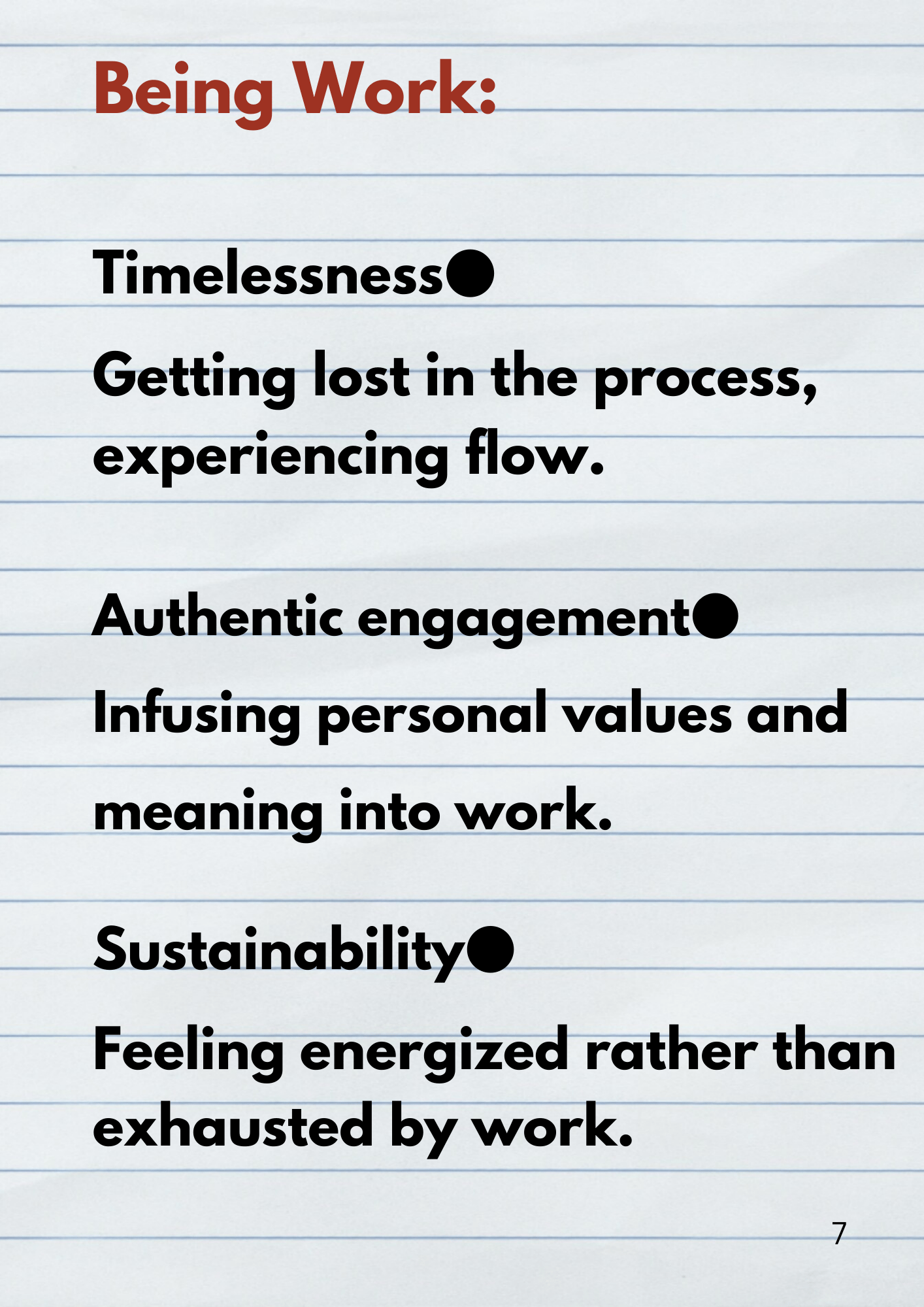 timelessness being work